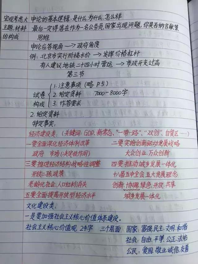 行測(cè)80分，申論70分，公考牛人筆記分享！