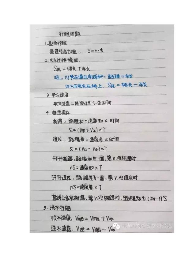 行測公式記不??？學霸幾張筆記就搞定了！