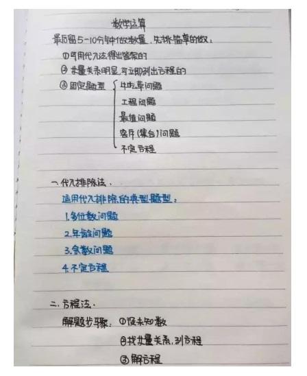 行測公式記不??？學霸幾張筆記就搞定了！