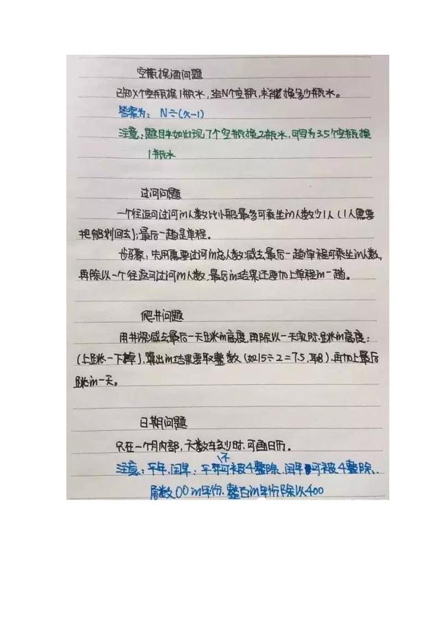 行測公式記不住？學霸幾張筆記就搞定了！